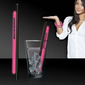9" Pink Deluxe Glow Straw AND Bracelet